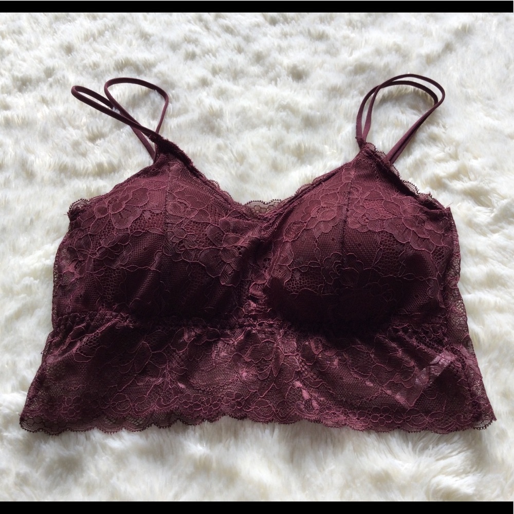 ♥️Body Frosting♥️ | Longline Lace Bralette - Berry - Picture 3 of 13